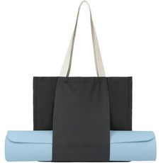 Jacob Bicerri 대형 캔버스 요가 토트백 매트 가방 캐리어 친환경 면 숄더백 필라테스 체육관 해변 식료품 및 여행용 YG13 169947