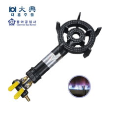 업소용 2구 쌍관 LNG 가스버너 주물 쌍관 몸통 내피