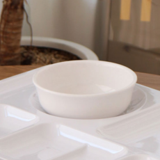 [국산-원일 멜라민 대접] 가벼운 국물 그릇 (식판용 식당 병원 업소용 흰색 국그릇), 2개, 화이트