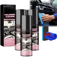 셀프세차 용품 클리너 세정 가죽 플라스틱 고무 표면을 위한 선호 차량 청소기 광택 청소기 내부 내부 보호제 스프레이 안전하고 효과적인 표면 3PCS