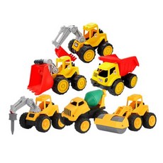 모래놀이 중장비 모형 장난감 6종 미니자동차 모형차, 1개