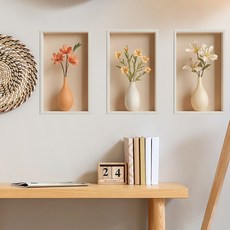 아이오쉬 명랑 인테리어 포인트 스티커 리무버블 안전 스티커 30종, 10. 그림같은화병