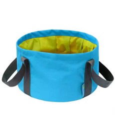 세탁바구니 다용도대야 휴대용 접이식 세탁 여행, 1개, 2. 15L 온수용 블루/가방증정