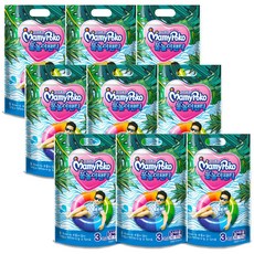 마미포코 물놀이 팬티 3개입 x 9팩 - 남아용(권장연령 10~17kg), 5단계