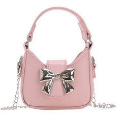 [ 1219492 ] 미니 크로스바디 지갑 활 자석 버클 핸드백 숄더백 어린 소녀를 위한 훌륭한 선물 아이디어 핑크 스몰