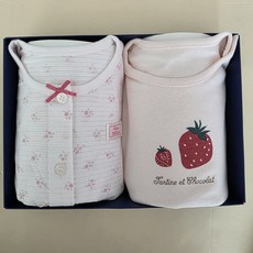 타티네쇼콜라 무형광 순면 내의2벌 셋트#르네 얇은 긴팔내의+플레즈 반팔 내의#신생아.출산 선물로 좋아요#정상가 108.000원#선물포장 가능