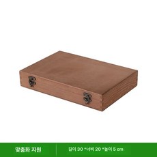 커스터마이즈 가능함 빈티지 나무 박스 책상 정리함 사진 앨범 보관 A4 종이 안전한 금속, 레트로 페인트 30x20x5cm 곡선 후크 버클(내경, 1개