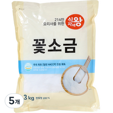 식자재왕 꽃소금, 3kg, 5개