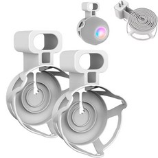 HomePod 미니 스마트 스피커 콘센트 홀더용 벽 마운트 스탠드 케이블 보관 품질 ABS 하드 케이스 소켓 공간 절약 실내 주방 욕실 거실 침실용 (화이트 2개), HomePod 미니 스마트 스피커 콘센트 홀더용 벽 마