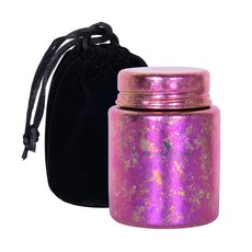 純鈦 茶葉罐 隨身 茶葉密封罐 鈦罐 旅行茶叶罐 彩色鈦 小茶罐 密封防潮儲罐 茶葉盒 儲物罐 防潮罐 收納罐, 紅, 1個