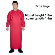 방수 내유성 긴 소매 앞치마 작업복 남여 산성 알칼리 애완 동물 미용실, 29 Rose Red Extra Large