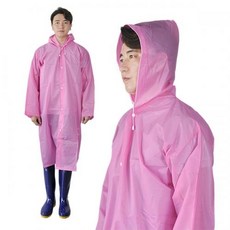 제이오스토어 레인코트 핑크 남녀공용 오토바이 우의 농사용 등산