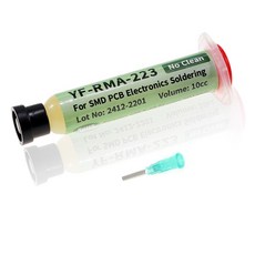 주사기 솔더 플럭스 페이스트 납땜 인두 솔더링, 1개, YF-RMA-223