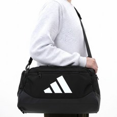 아디다스 남녀공용 미니 더플 백 피트니스 요가가방 필라테스 크로스백 스포츠 축구가방 여행 보스턴백 19L, 1개, 블랙