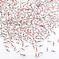 GEEKI 셀프 네일 아트 재료 장식 매니큐어 페디큐어 DIY Boxi 슬라임 스타 플라워 하트 캔디 과일 슬라이스 멀티 시리즈 폴리머 클레이 스프링클 수제 액세서리 10g, [28] white poker