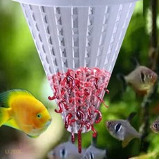 어항 먹이 급여기 피딩컵 어항꾸미기, 그린, 1개