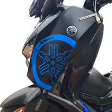 XMAX300 데칼스티커 야마하 페이스리프트 엠블럼 로고 전년식 야마하 차량 호환용, 1개, 블루