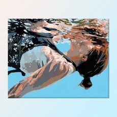 votgl diy페인팅 피포페인팅 명화그리기 그림그리기유화그리기세트40 x 50cm, 여자, 1세트