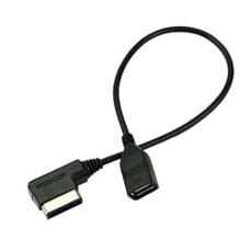 USB Aux 케이블 MDI MMI AMI-USB 인터페이스 오디오 어댑터 아우디 A3 A4 A5 Q5 AA6L Q7 A8 S5 A4L 호환 가치온, 1개