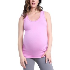 Motherhood Maternity 여성용 사이드 주름 장식 스쿱넥 임산부 탱크탑 레드 XS, M, 사이클레이멘