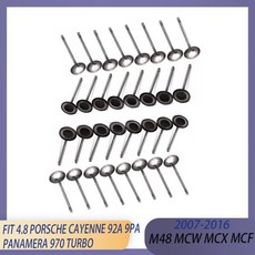 엔진 부품 16x 흡기 및 밸브 키트 4.8 L T MCX 가스 CAYENNE 92A PANAMERA 970 Turbo