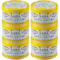 일본 토미나가 사바 올리브 오일 마늘 절임 고등어 통조림 150g 6캔 487923