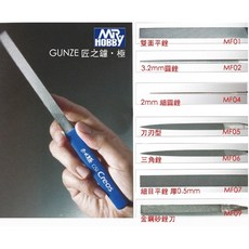 郡氏 GUNZE 匠之鑢・極 玄人 薄平 0.5mm MF07 細目平銼刀 - 模型打磨工具, 1個