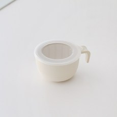 니드 국산 BPA-FREE 무검출 밥공기 손잡이 전자레인지 그릇 볼 (뚜껑 포함), 1개, 아이보리