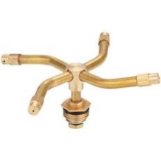 全銅四叉旋轉噴頭 花園草坪灌溉灑水器 360度自動旋轉, 無, 1個