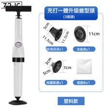 Z3JC 管道疏通器一炮通氣壓式通馬桶廁所地漏下水道馬桶疏通器, 如圖