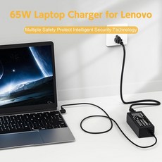 Lenovo IdeaPad 3 5 Flex 4 6 1470 110 S145 용 65W 노트북 충전기, 한개옵션1, 04 EU Plug