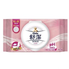 舒潔 濕式衛生紙 女性專用 pH 弱酸配方 可沖馬桶, 1個, 40張, 88g