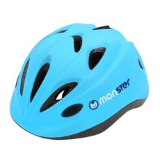 어린이 헬멧 몬스터 가볍고 탄탄한 사이즈조절가능, 블루, 1개