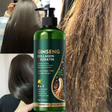 손상모 샴푸 1위 대용량 샴푸 잦은 염색 펌 손상모 회복 인삼 콜라겐 영양 샴푸 볼륨 케어, 1개, 500ml