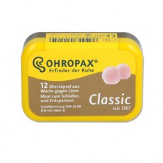 德國OHROPAX安耳悠 Classic柔軟蠟質溫度塑型貼耳式隔音耳塞6對/黃盒, 1個