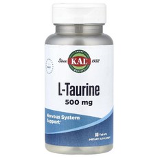 KAL 타우린 L타우린 500mg L-Taurine 엘타우린 타블렛 60정, 1개, 0.5