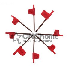 10 pcs t6 t7 t8 t9 t10 t15 t20 스크류 드라이버 스크루 x 박스 레드 플래그 렌치 내부 6 선반 액세서리 (구멍 직경-T9)