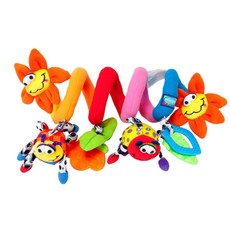 유모차 안전가드부착 삑삑이 치발기인 아기인형 감각발달 아기장난감 돌선물 이모선물, 1개, 혼합색상