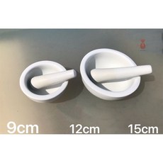 立騰 玻璃研缽附棒 乳缽附杵, 1個, 9cm研缽棒