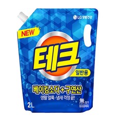 테크 베이킹소다+구연산 엑체세제 리필 일반용, 3개, 2L