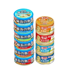 日本 CIAO 貓罐頭 24罐組 高湯罐 前濱魚罐 副食罐 貓餐罐, 1個, 前濱魚罐｜隨機混搭115g,超取限一箱