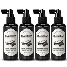 수오가닉 블랙빈 맥주효모 탈모완화 카페인 헤어토닉 150ml 4개
