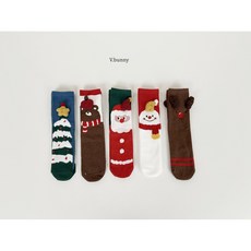 오메나하우스 바닐라버니 크리스마스양말 5개세트 어린이집크리스마스선물