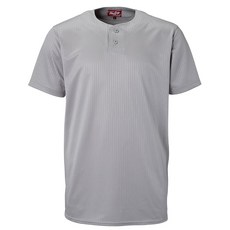롤링스(Rawlings) 야구용 2버튼 베이스볼 셔츠 ATS15S01 K실버 L