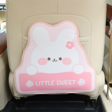 SWEET BEAR RABBIT 汽車座椅後背收納袋 鬱金香設計 置物袋附紙巾盒, 立體鬱金香兔-短款防踢墊