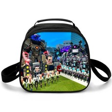 馬桶人Skibidi Toilet遊戲週邊卡通兒童印花圓形餐包可定製 75RC, 馬桶人27, 1個