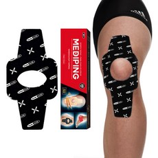 파워풀엑스 메디핑 다이아몬드타입 근육테이프 블랙, 16개입, 1개