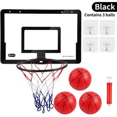 없음 실내 필요 설치 골대 플라스틱 백보드 농구 미니 접이식, Black