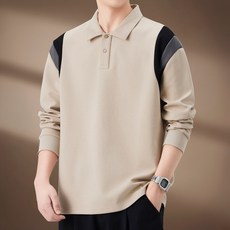 長袖polo衫男修身休閒男生防寒防風保暖大尺碼運動透氣打底衫高爾夫球衫工作衫內搭中年春秋天長版男款爸爸男士寬鬆翻領商務polo衫長袖t恤發熱衣-