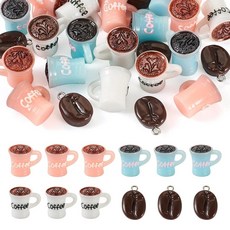 해외 PH PandaHall Pandahall 84피스 미니 커피 컵 빈 라떼 접시 미니어처 인형의 집 액세서리 DIY 주방용 마이크로 풍경 장식 파티 선물 미국매장정품+ 17, .0001.Coffee Cup 3 Colors, .0002.Coffee 24pcs, 혼합 색상.